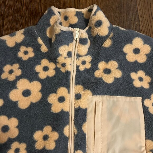 Bestto Brand Fully Lined Floral Fleece Jacket Womens Sz Large in MINT Condition - Picture 5 of 8